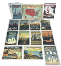 Classic Postcards of Western American Cities Box Set By Anderson Designs 2014 picture