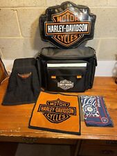 HARLEY DAVIDSON INSULATED COOLER/TRAVEL PICNIC SET Bandana Hand Towels Pillow .. picture