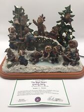 Danbury Mint Boyds Bears Skating Party Light Up Christmas Display Figurine Scene picture