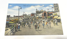 PPC Postcard NJ New Jersey Atlantic City Strolling On The Boardwalk Info Card picture