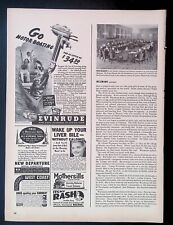 Print Ad 1930's Evinrude Motor Boating Elto Women Waving picture