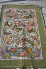 Vintage Print Towel British Butterflies Moths Elgate Products TW310 picture