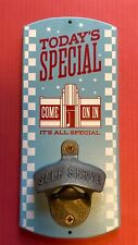 TODAY’S SPECIAL Retro Metal Bottle Opener Bar COME ON IN IT’S ALL SPECIAL 8” NEW picture