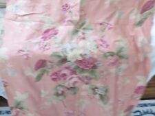Stunning PAIR Vintage Barkcloth era ROSES on PINk Drapes Draery Fabric Cutters picture