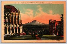 Postcard University of Washington Campus, Seattle linen 1947 T138 picture