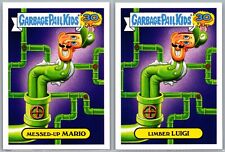 Super Mario Bros Nintendo Switch Game Luigi Spoof Garbage Pail Kids 2 Card Set picture