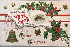 1909 Christmas Greetings Postcard ~ A Merry Christmas ~ #-4911 picture