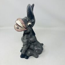 Donkey Mule 9” Laughing Handmade Chalkware Painted Sculpture Democrat Solid picture