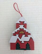 Vintage Wooden Christmas Tree Ornament - 4