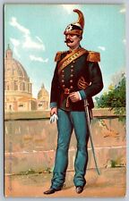 Vatican City Papal Noble Guard in Rome Military Uniform Antique Art Postcard F18 picture