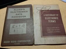 (2) Vtg 1958  ALLIED'S RADIO CORP Handbooks 1 Electronics Data & 1 Dictionary  picture