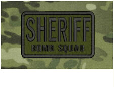 SHERIFF BOMB SQUAD embroidery patches 5x3'' hook black letters picture
