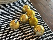 Vintage Shiny Brite Gold Glass Ball Ornaments picture