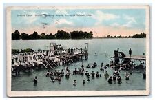 1921 Orchard Island, OH Postcard-  INDIAN LAKE STATE BATHING BEACH ORCHARD ISLAN picture
