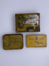 3 Vintage/Antique Dill's Best Assorted Sizes Tobacco Tins  1 with 1883 Tax Stamp picture