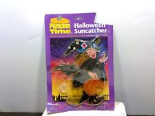 Pumpkin Time Halloween Plastic Suncatcher - Witch on a Broom NIP picture