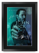 John Wick Keanu Reeves Ian McShane A3 Framed Poster Autograph Pic for Movie Fans picture