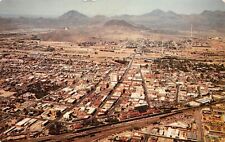 Tucson AZ Arizona Train Railroad Station Depot Downtown Aerial Vtg Postcard A64 picture