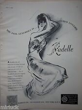 1948 Vintage RADELLE Women's SLIP Lacy Beauty Lingerie Ad picture