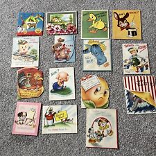 Vintage Get Well Soon Card Lot OLD Used Greeting Cards 1940s 1950s Lot USA picture