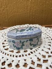 vintage porcelain floral trinket box picture