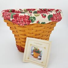 Longaberger 2002 May Series Geranium Basket+Prot+Liner~13th/Last/Series~Retired picture