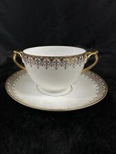 Antique  R. Delinieres D &Co France Bullion Cup & Saucer Gold Filigree picture