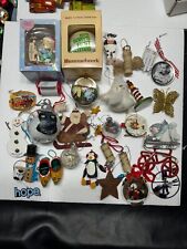 Mixed Lot Christmas  Vintage Decor Ornaments Wood glass metal picture