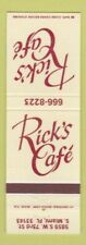 Matchbook Cover - Rick's Cafe South Miami FL picture