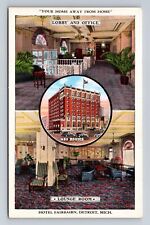 Detroit MI-Michigan, Hotel Fairbairn, Advertising, Antique Vintage Postcard picture