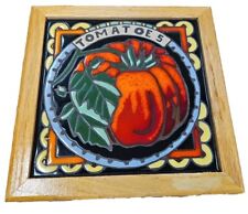 Vintage Triton Hand Painted Art Tile Tomatoes Vibrant & Beautiful  picture