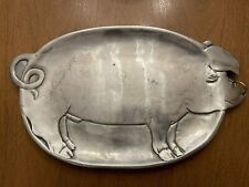 Vintage 1978 Vandor Imports Aluminum Plate Pig Shaped Collector's Plate picture