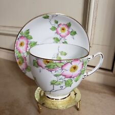 Vintage ADDERLY BONE CHINA  Pink Floral 4870? Teacup tea cup and Saucer picture