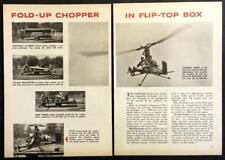 Dornier Do 32E Helicopter 1963 pictorial German prototype Collapsible 1man picture