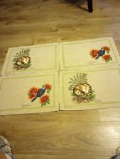 4 Vintage New Zealand Tourist Placemats in Natural Flax Linen picture