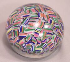 Beautiful Baccarat Crystal Paper Weight Macedoine Motif Multi-Colored Millefiori picture