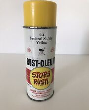 Vtg 1972 Rust-Oleum Federal Safe Yellow Spray Paint Can 944 Scottie Face Unused picture