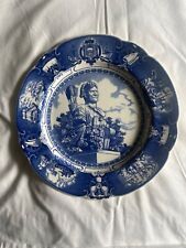 US Naval Academy, Tecumseh wedgwood scalloped blue plate no chips picture