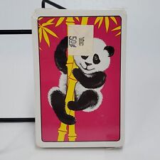 Vintage ARRCO Playing Cards Panda Bear Bamboo Pink Sealed picture