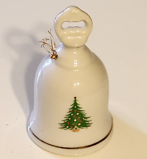 1980 Ceramic Christmas Bell Tree Merry Christmas Figurine Collectible FLAW -I picture