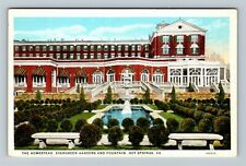 Hot Springs VA-Virginia, The Homestead, Evergreen Gardens Vintage Postcard picture