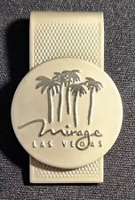 Brushed Stainless Steel Money Clip Mirage Casino Las Vegas Palm Trees 2 Inch picture