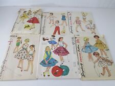 Lot of 6 VTG 1950 & 1960's Sewing Patterns Childresn Dress Poodle Skirt Mixed picture