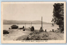 Mansonville Quebec Canada Postcard Vale Perkins Wharf c1940's Vintage picture