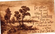 Vintage Postcard- I've watched the mail... Early 1900s picture