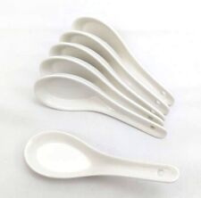 6 Pcs White Porcelain Asian Soup Spoons Japaese Chinese Rice Spoons 1572x6 picture