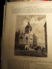 Sa39 Ephemera 1878 book Picture london the church of St benet fink  picture