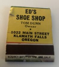 Vtg 1950’s Ed’s Shoe Shop Tom Dunn Owner Klamath Falls,  OR Full Unstruck picture