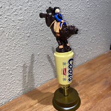 Rare Coors Banquet Rodeo Bucking Bull Rider Draft Beer Tap Handle NIB 10” Tall picture