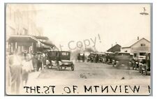RPPC Main Street in MOUNTAIN VIEW MO Missouri 1921 Real Photo Postcard picture